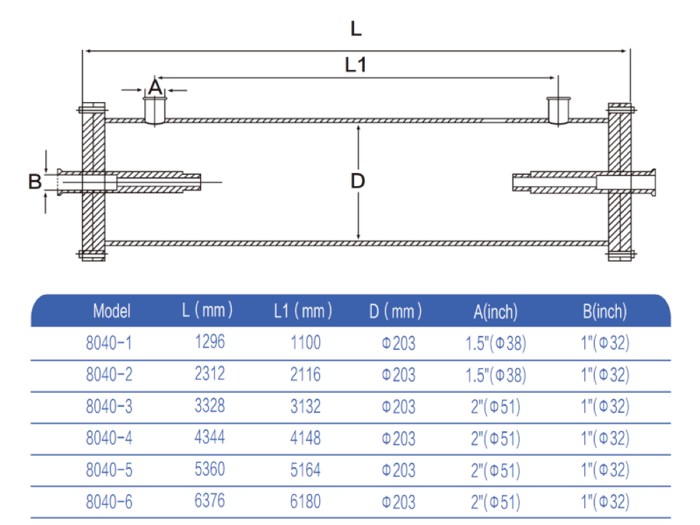 8inch SS housing - flange-8