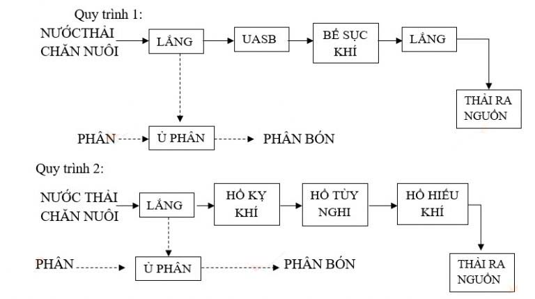 Quy trình công nghệ xử lý nước thải quy mô vừa và lớn