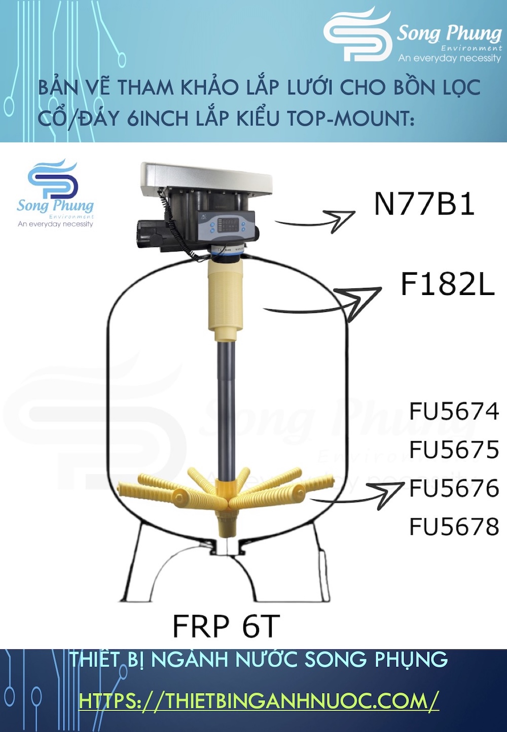Huong dan lap dat luoi va phu kien bom FRP - F182L & FU5674-5678